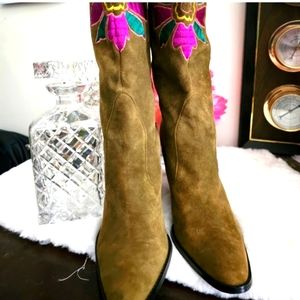 Gorgeous fall leather high heel boots